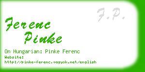 ferenc pinke business card